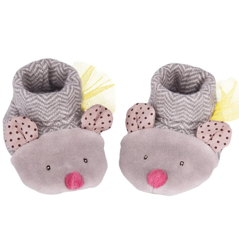 Mouse Slippers By Moulin Roty